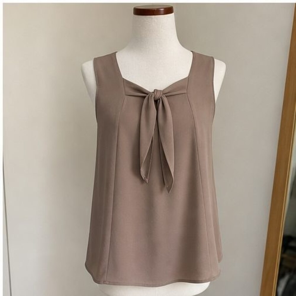Blue Tie Neck Blouse